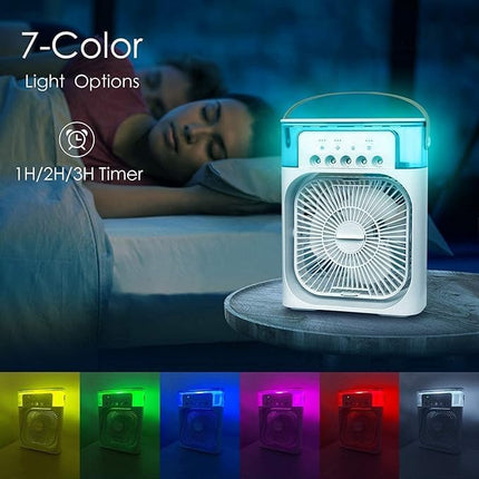 Multifunctional Portable Mini Air Cooler Fan - Portable Mini Cooler - Rechargeable Fan Portable AC for Home - Mini Humidifier Purifier - copy