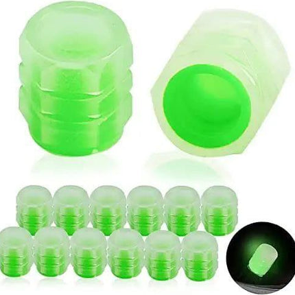 Universal Fluorescent Car Tire Valve Caps (Pack of 4)