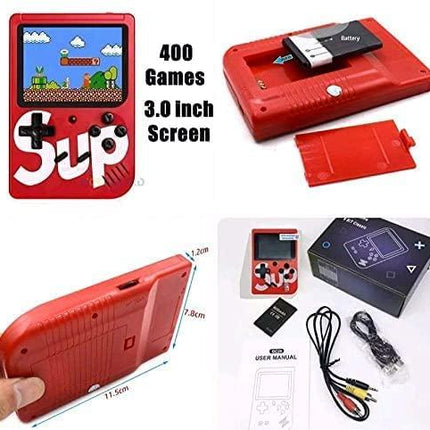 400 in 1 Sup Video Games Portable, Led Screen and USB Rechargeable, Handheld Console, Classic Retro Game Box Toy for Kids Boys & Girls (Multi Color ,1 pcs)