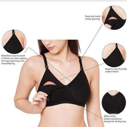 Women's Cotton Full Cup Feeding Bra/Nursing Bra(Pack Of 4)