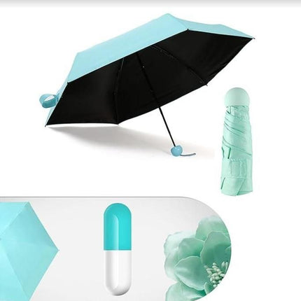 Portable Ultra Light Mini Capsule Umbrella for UV protection and Rain