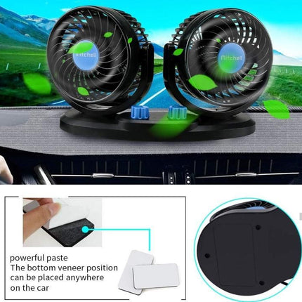 Car Air Circulation Fan 360� Rotatable Auto Car Cooling Fan