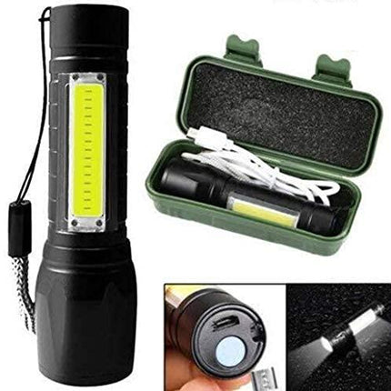 Pocket Size Mini Portable XPE + COB LED Tactical Flashlight