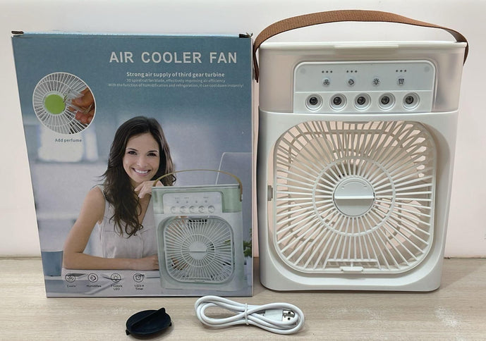 Multifunctional Portable Mini Air Cooler Fan - Portable Mini Cooler - Rechargeable Fan Portable AC for Home - Mini Humidifier Purifier - copy