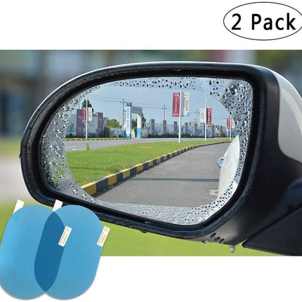 Car Mirror Rain Guard-Waterproof Anti Fog Car Film Rainproof Anti-Water Film Rear-View Mirror Film HD Nano Protective Clear Safe Driving Sticker