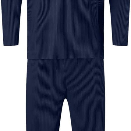 Men's Solid Round Neck Co-ord Set