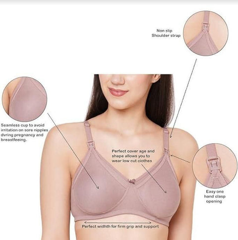 Women's Cotton Full Cup Feeding Bra/Nursing Bra(Pack Of 4)