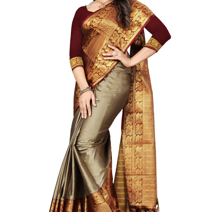 Attractive Kanjivaram Silk Jacuqard Saree