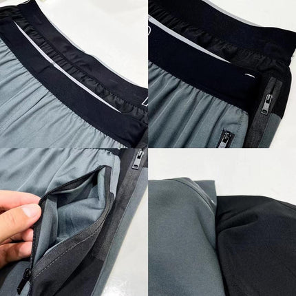 Men's Polyester 2 in 1 Active Running Shorts