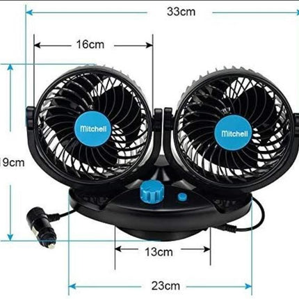 Car Air Circulation Fan 360� Rotatable Auto Car Cooling Fan