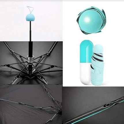 Portable Ultra Light Mini Capsule Umbrella for UV protection and Rain