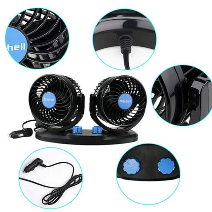 Car Air Circulation Fan 360� Rotatable Auto Car Cooling Fan