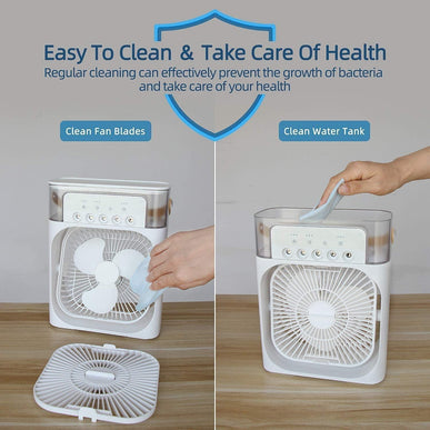 Multifunctional Portable Mini Air Cooler Fan - Portable Mini Cooler - Rechargeable Fan Portable AC for Home - Mini Humidifier Purifier - copy